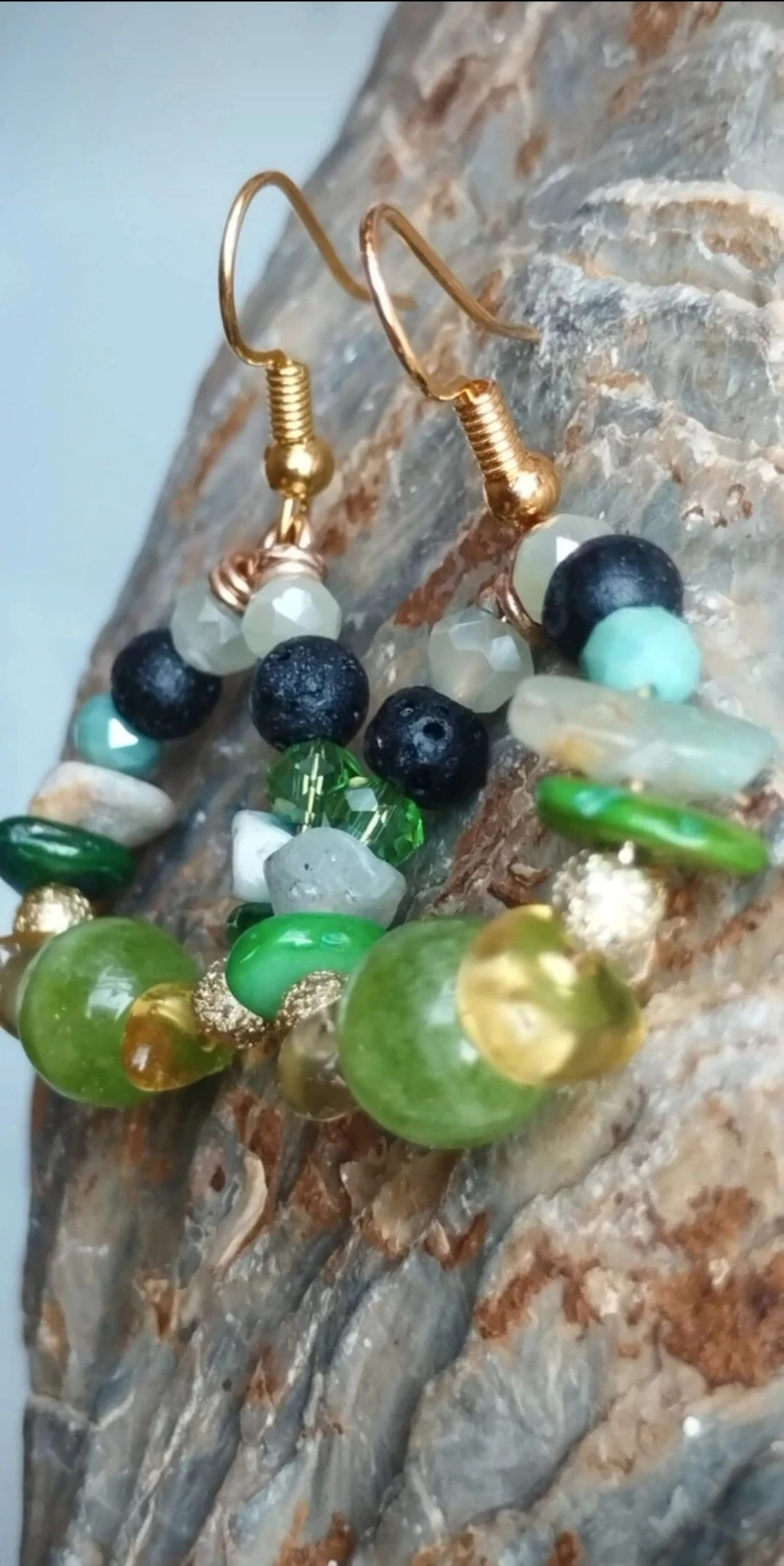 1 x 10€🌟  2 x 16€🌟 ❤️‍🔥🎁🧸🫴🏼Magnifiques Boucles d'Oreilles Artisanales en Minéraux Naturels🫴🏼🧸🎁❤️‍​ – photo 3
